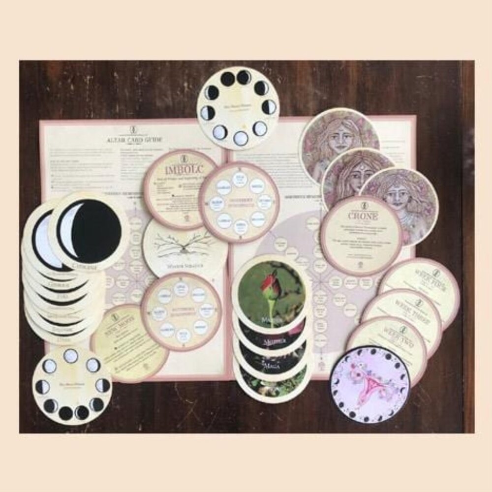Cyclical Wisdom Altar Cards by Jane Hardwicke Collings Moon Oracle Deck Women